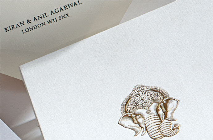 Kiran and Anil Agarwal Wedding Invite Card