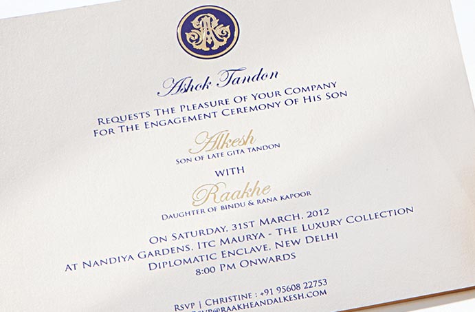 Engagement Dinner Cards